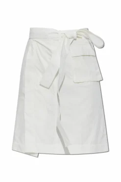 FERRAGAMO WHITE Skirt with belt