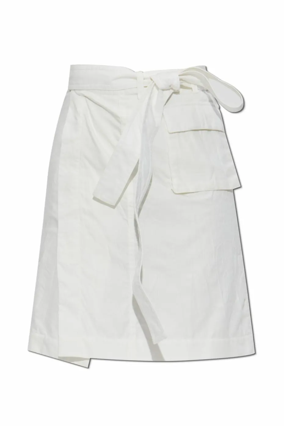 FERRAGAMO WHITE Skirt with belt
