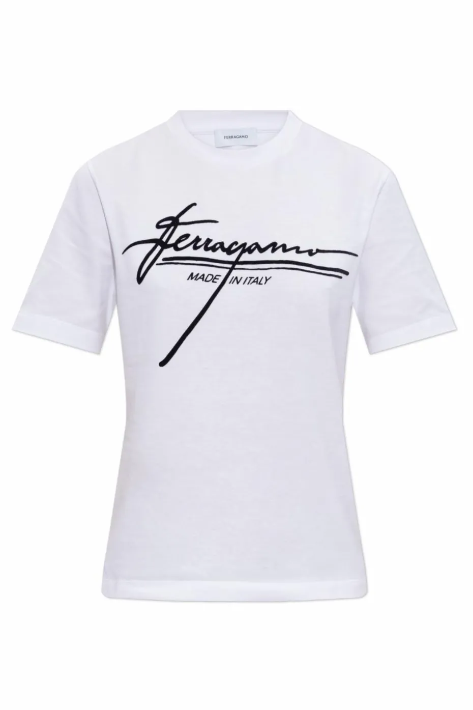 FERRAGAMO WHITE T-shirt with logo