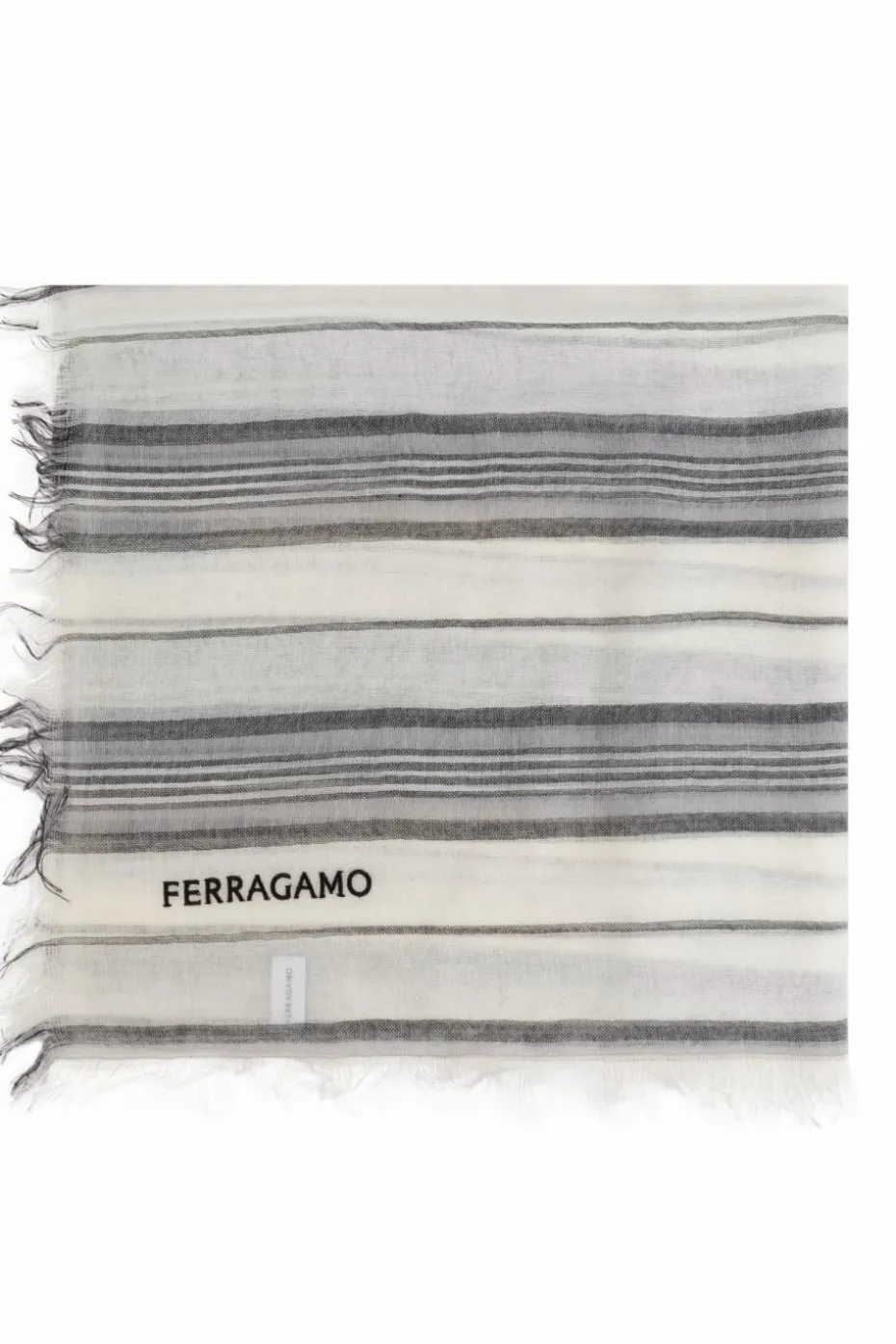 FERRAGAMO WHITE Wool scarf