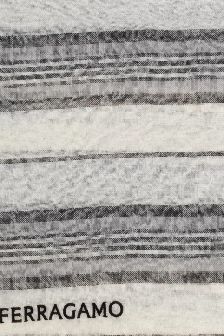 FERRAGAMO WHITE Wool scarf
