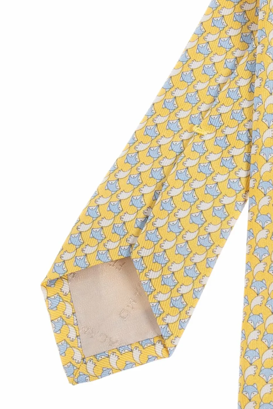 FERRAGAMO YELLOW Silk tie