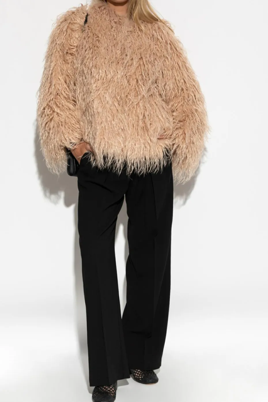 forte_forte BLACK Creased trousers ‘Vela’