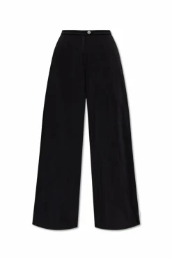 forte_forte BLACK Pants with silk finish