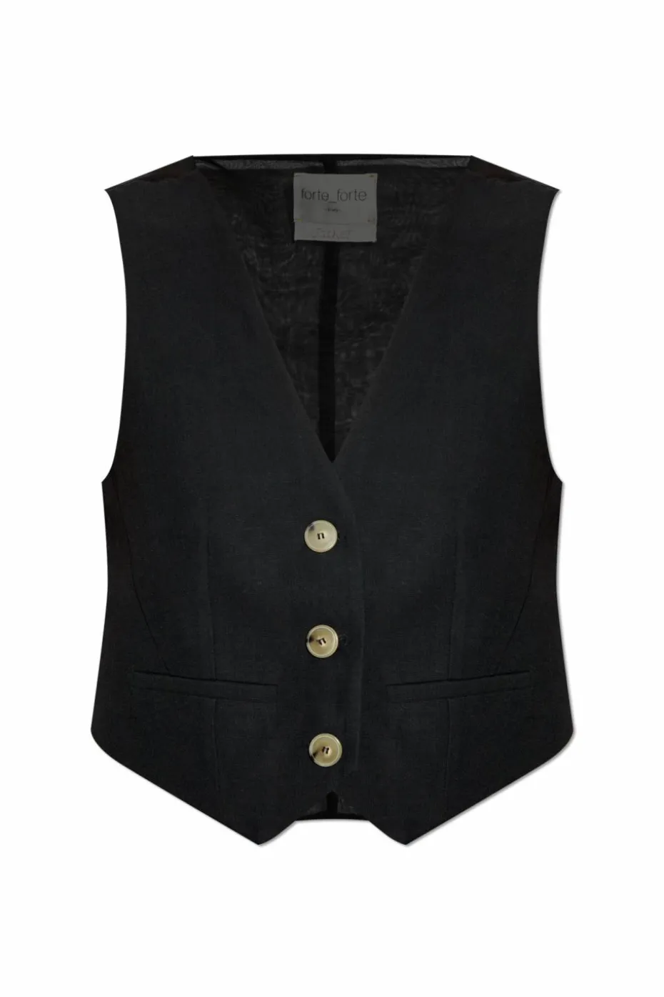 forte_forte BLACK Vest with pockets