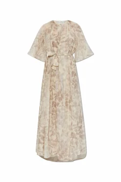 forte_forte cream Dress with a waist belt