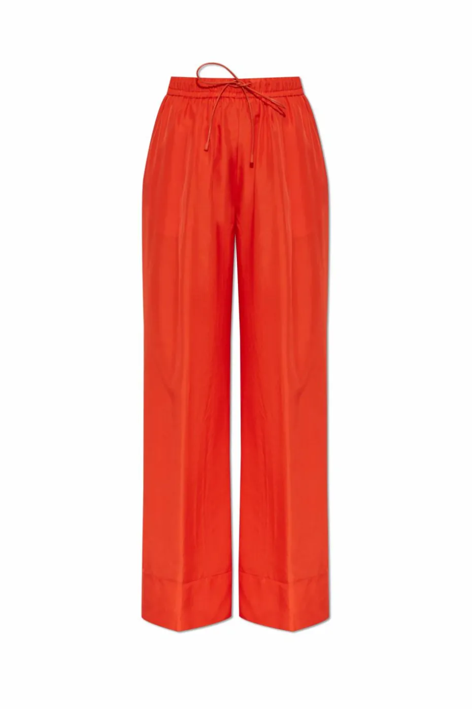 forte_forte RED Silk loose-fit pants