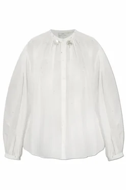 forte_forte WHITE Shirt with shimmering appliquƩs
