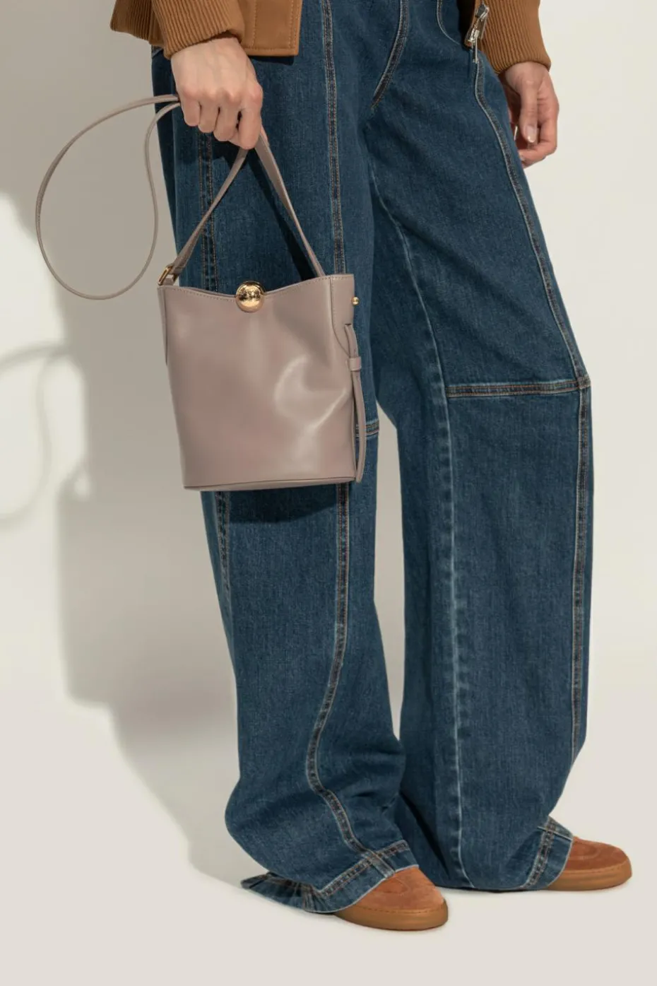 Furla beige "Sfera Soft Mini" shoulder bag