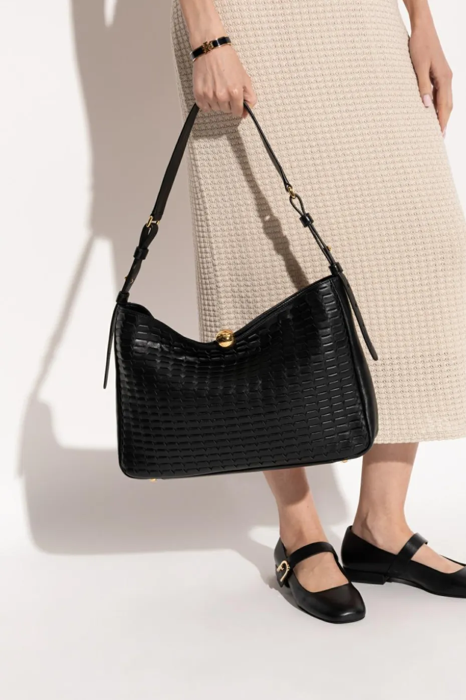 Furla BLACK Shoulder bag `Sfera Soft Large`