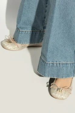 Furla cream Ballerinas with logo