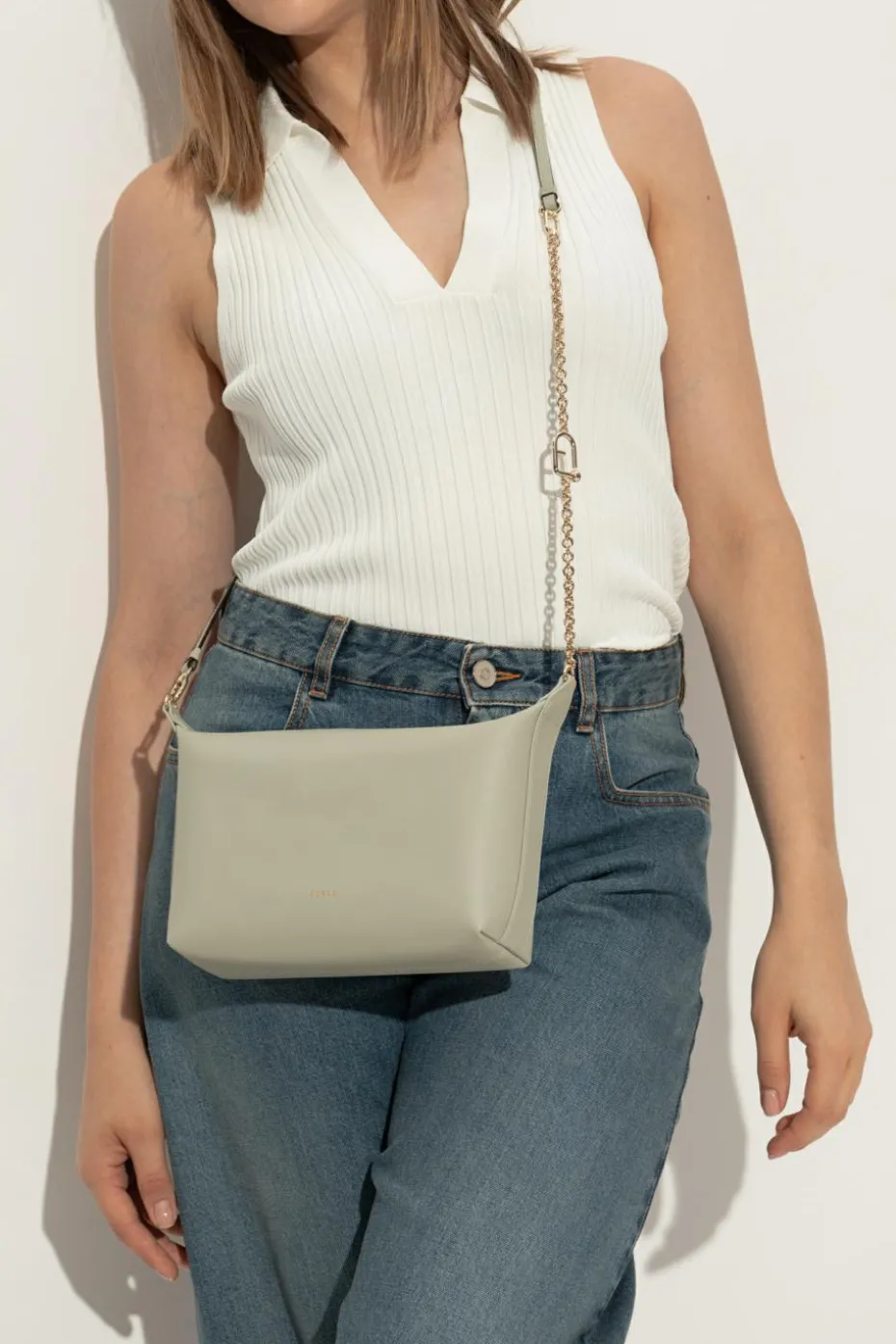 Furla GREEN Shoulder bag `Nuvola Small`