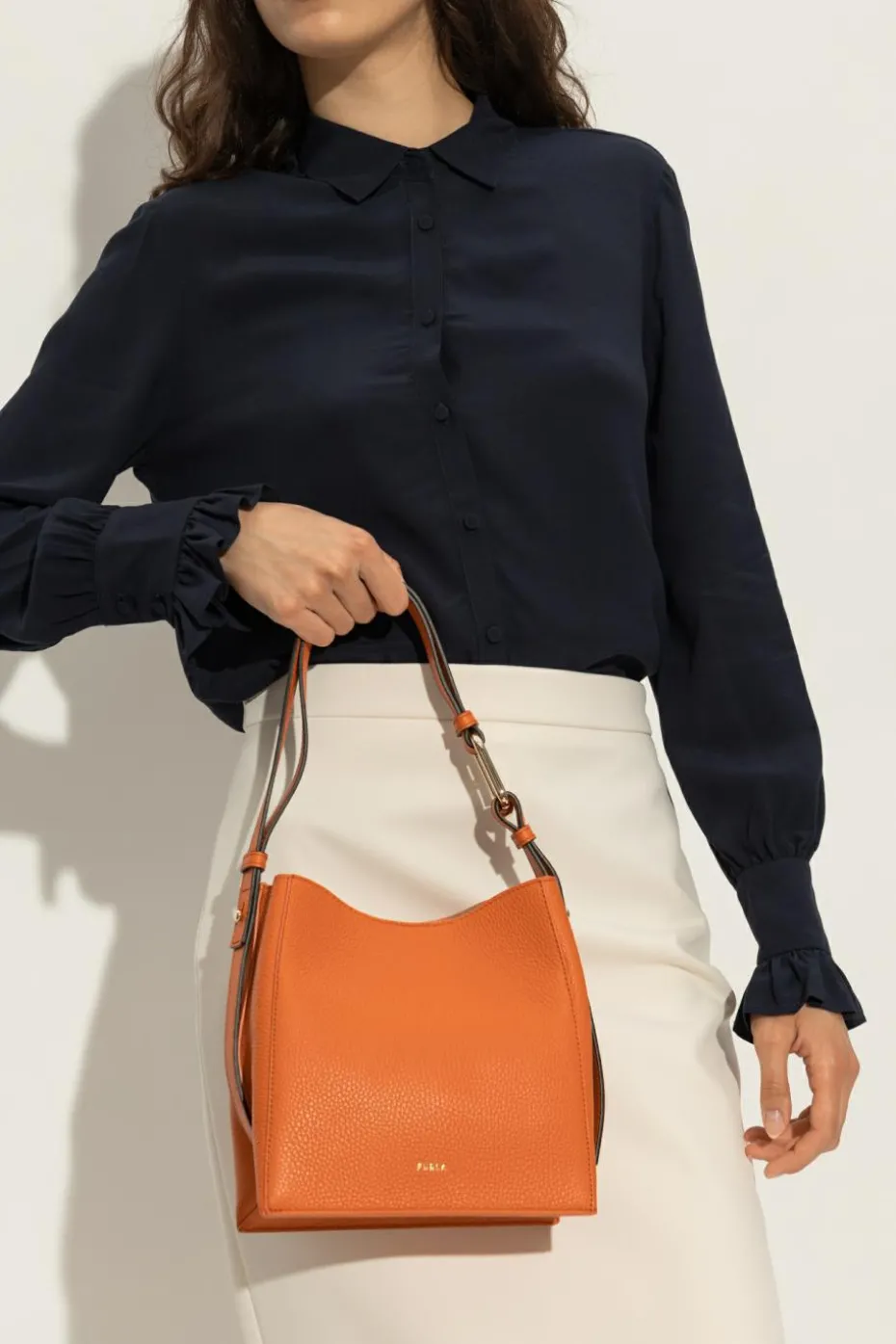 Furla ORANGE Shoulder bag "Nuvola Mini"