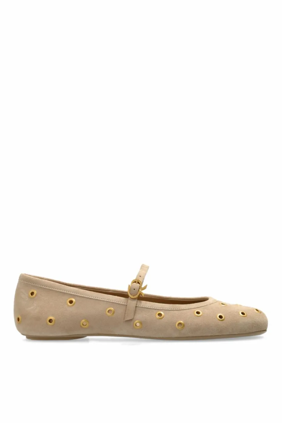 Gianvito Rossi beige Suede ballet flats