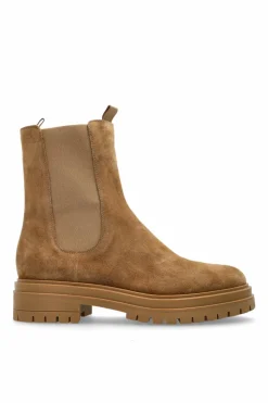 Gianvito Rossi beige Suede chelsea boots