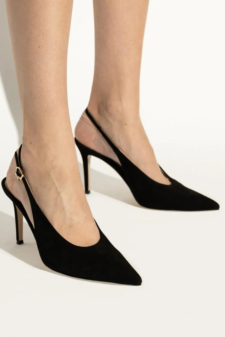 Gianvito Rossi BLACK "Heeled shoes 'Robbie Sling'"