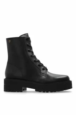 Gianvito Rossi BLACK Leather ankle boots 'Turner'