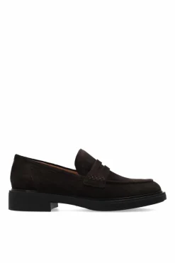 Gianvito Rossi BROWN Suede āHarrisā loafers
