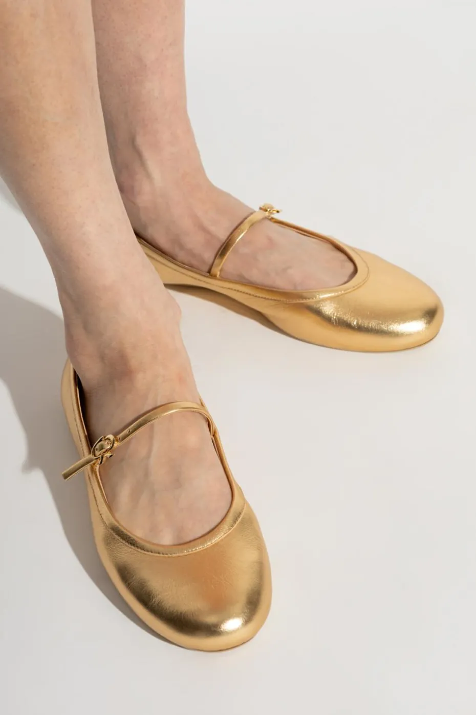 Gianvito Rossi GOLD Ballerinas Carla