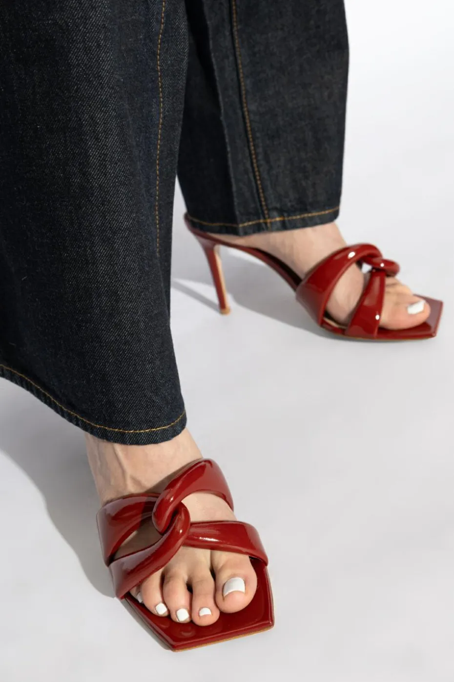 Gianvito Rossi RED Amour heeled mules