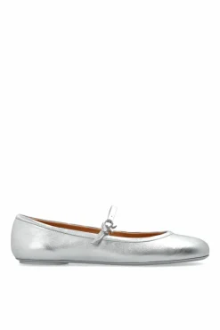 Gianvito Rossi SILVER Ballerinas Carla