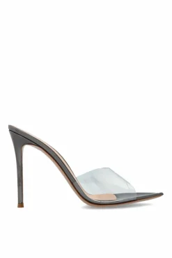 Gianvito Rossi SILVER Heeled mules "Elle"
