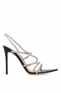 Gianvito Rossi SILVER Heeled Sandals Crystal Ettie