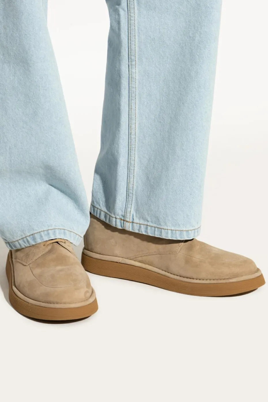 Giorgio Armani beige Suede shoes
