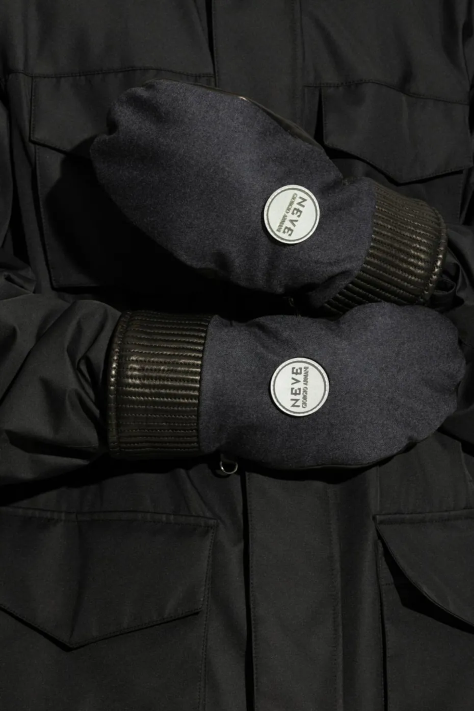 Giorgio Armani BLACK Gloves with logo