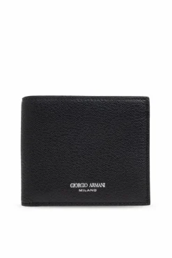 Giorgio Armani BLACK Leather wallet with logo