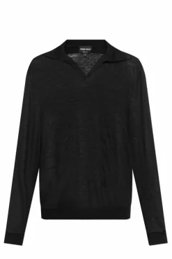 Giorgio Armani BLACK Linen polo