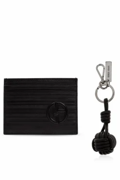 Giorgio Armani BLACK Set: card case and keychain