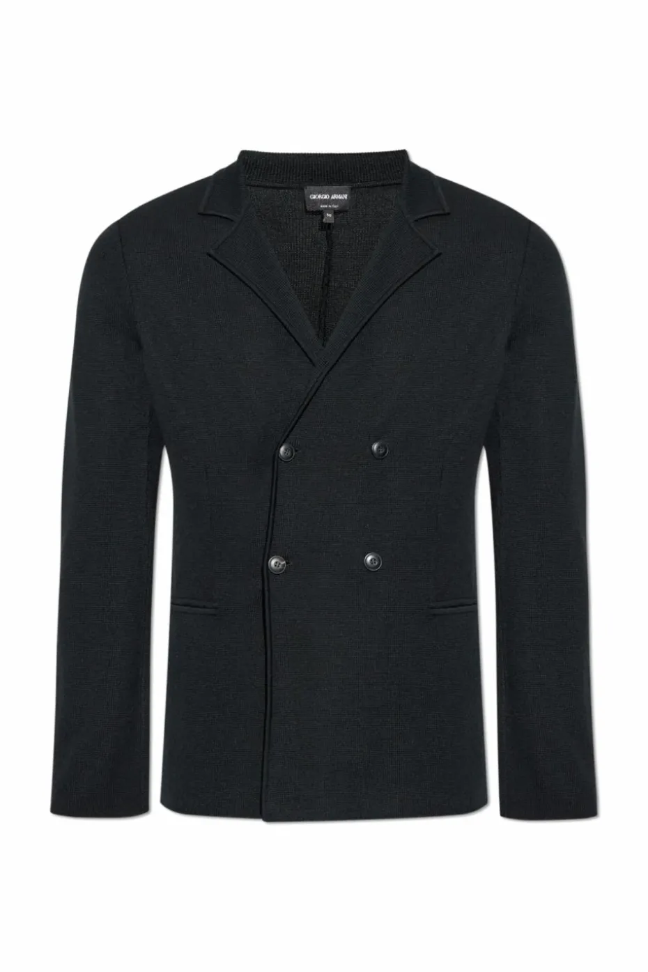 Giorgio Armani BLACK Wool Double-Breasted Blazer