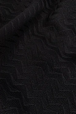 Giorgio Armani BLACK Wool scarf with logo