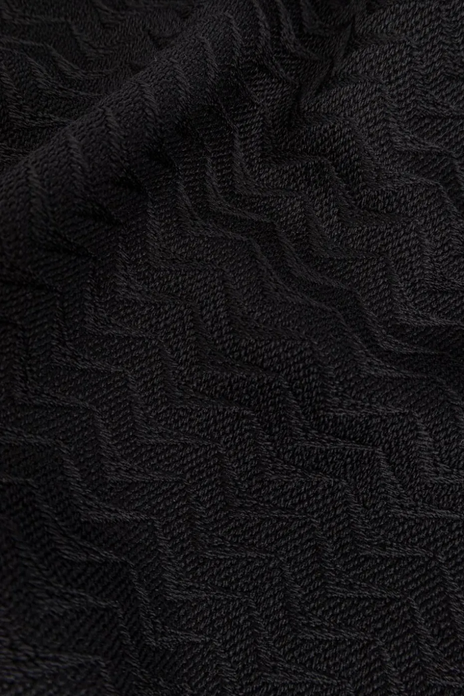 Giorgio Armani BLACK Wool scarf with logo