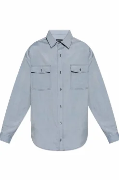 Giorgio Armani BLUE Shirt with pockets