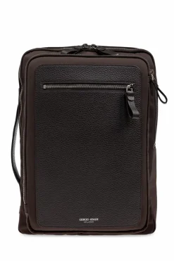 Giorgio Armani BROWN Backpack with logo