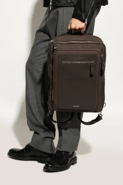 Giorgio Armani BROWN Backpack with logo