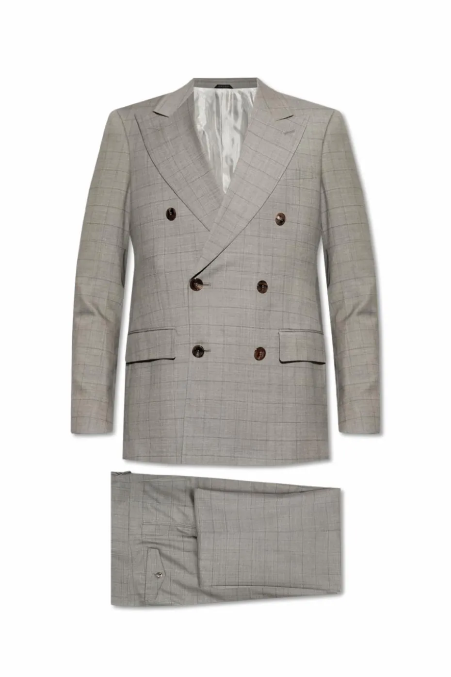 Giorgio Armani GREY Plaid pattern suit