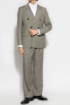 Giorgio Armani GREY Plaid pattern suit