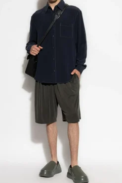Giorgio Armani NAVY BLUE Silk shirt