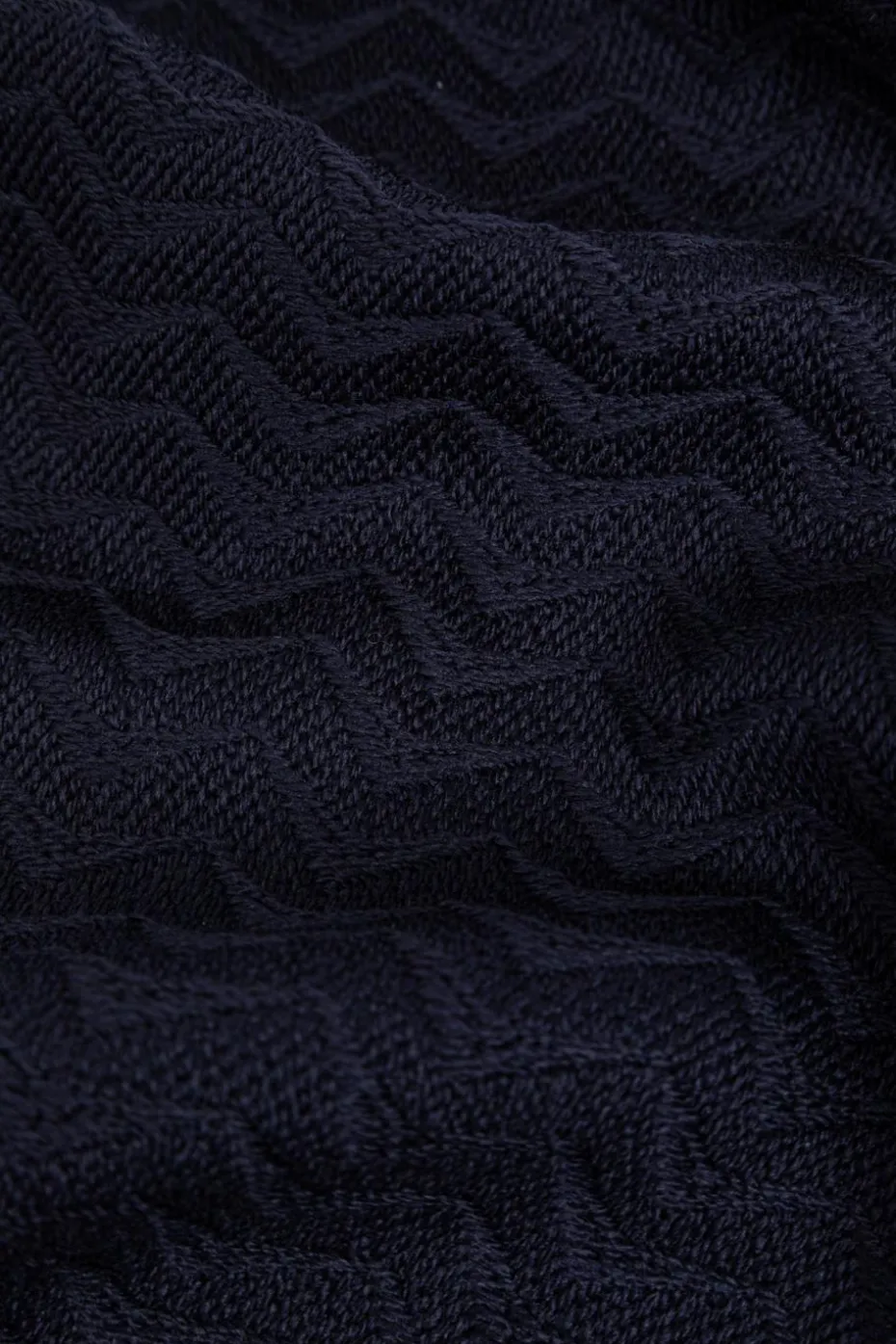 Giorgio Armani NAVY BLUE Wool scarf with logo