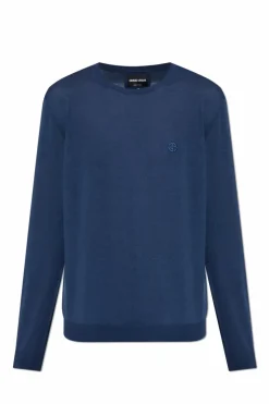 Giorgio Armani NAVY BLUE Crew neck sweater