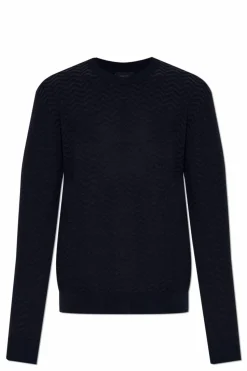 Giorgio Armani NAVY BLUE Patterned sweater