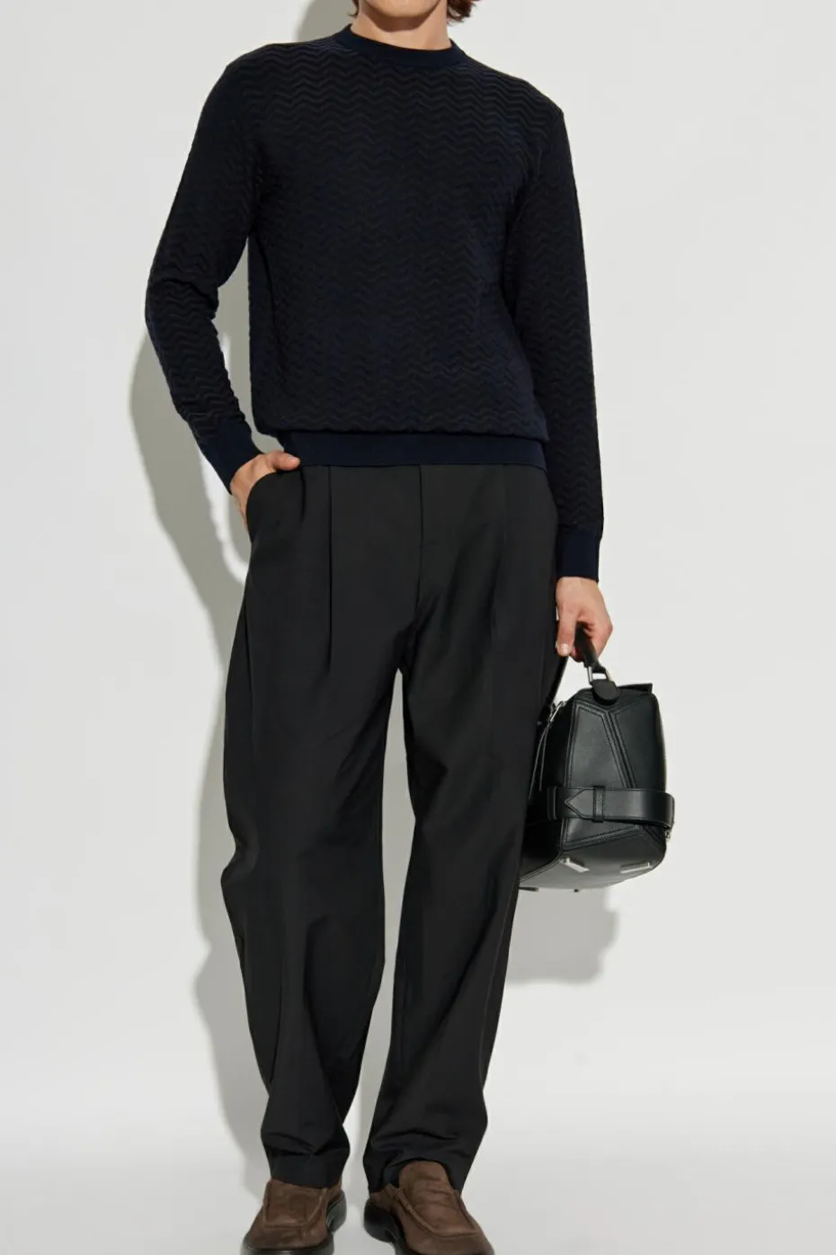 Giorgio Armani NAVY BLUE Patterned sweater
