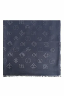 Giorgio Armani NAVY BLUE Silk scarf