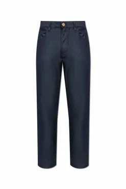 Giorgio Armani NAVY BLUE Pants with slightly tapered legs