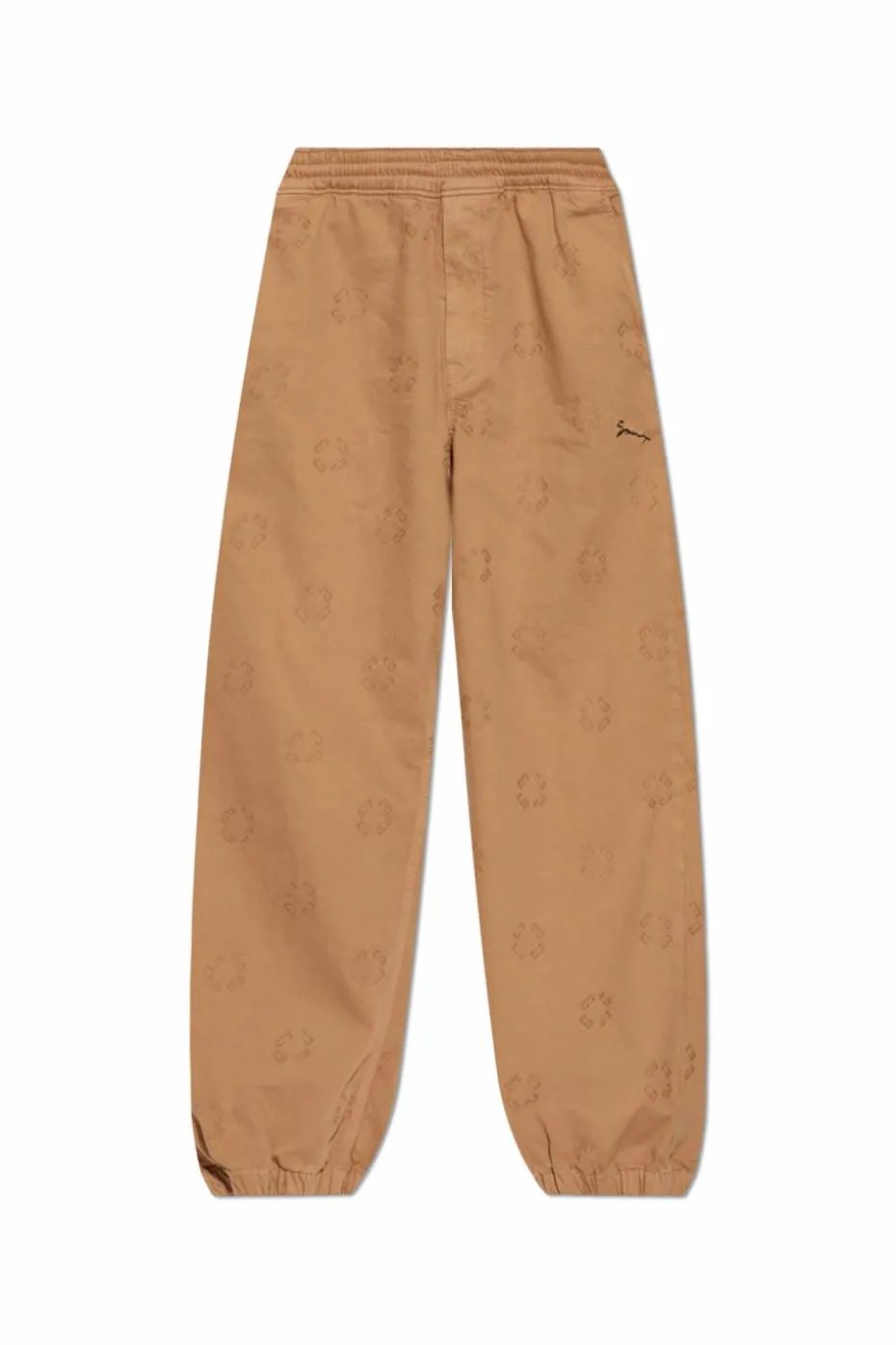 Givenchy beige Cotton pants with logo-shaped appliqué