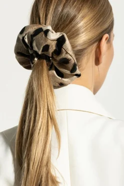 Givenchy beige silk hair scrunchie
