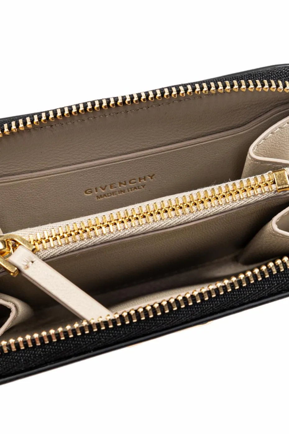 Givenchy BLACK Leather wallet with logo-shaped applique